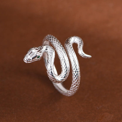 S925 Silver Minimalist Snake Ring – Elegance & Transformation | Zen Ara Grove