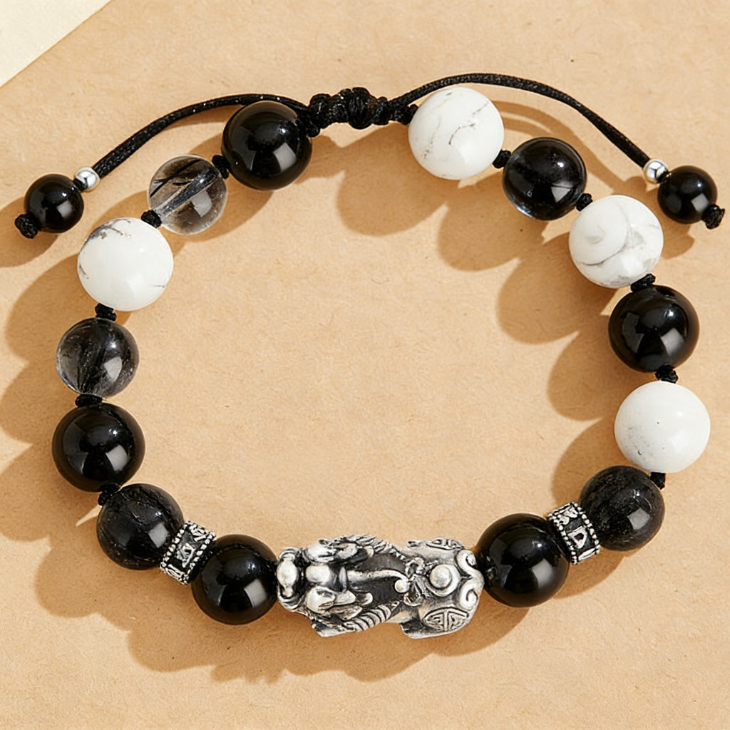999 Sterling Silver Adjustable Pixiu Couple Bracelet – Blessing of Wealth and Togetherness | Zen Ara Grove