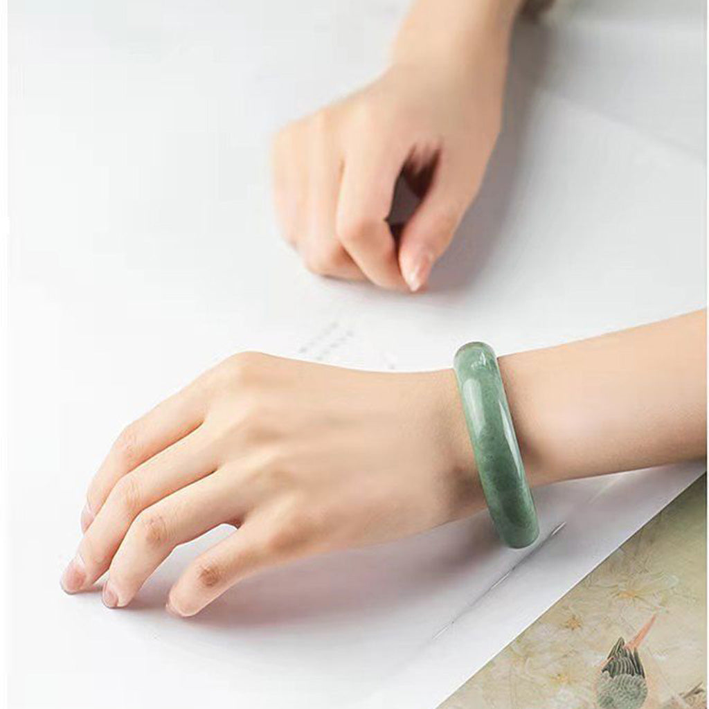 Limited Time Offer · Harmony Charm – Green Jade Bangle of Luck and Peace | Zen Ara Grove