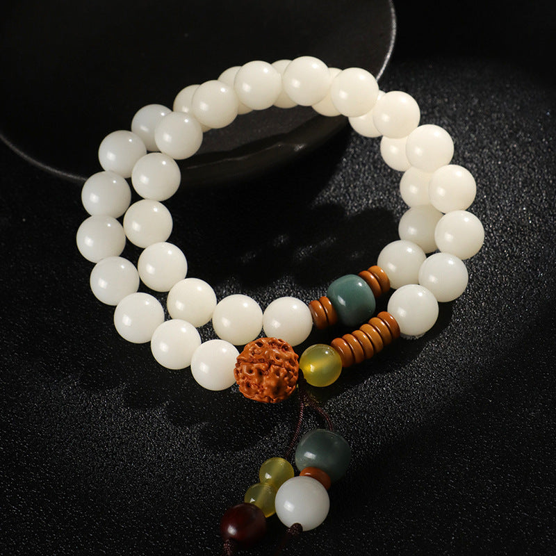 TODAY ONLY! Twin Snow-Circle Bodhi Mala