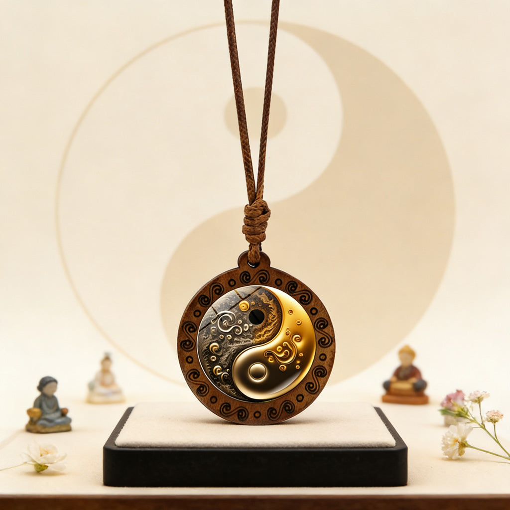 Limited Time Offer · Yin-Yang Galaxy Wood Necklace – Balance & Harmony | Zen Ara Grove