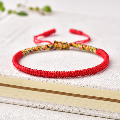 Handmade Multi-Color Diamond Knot Rope Bracelet – Colors Carrying Good Fortune | Zen Ara Grove