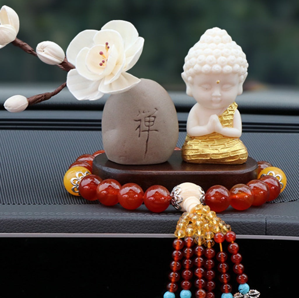 Handmade Golden Lotus Buddha Figurine – Symbol of Serenity, Wisdom & Inner Peace | Zen Ara Grove