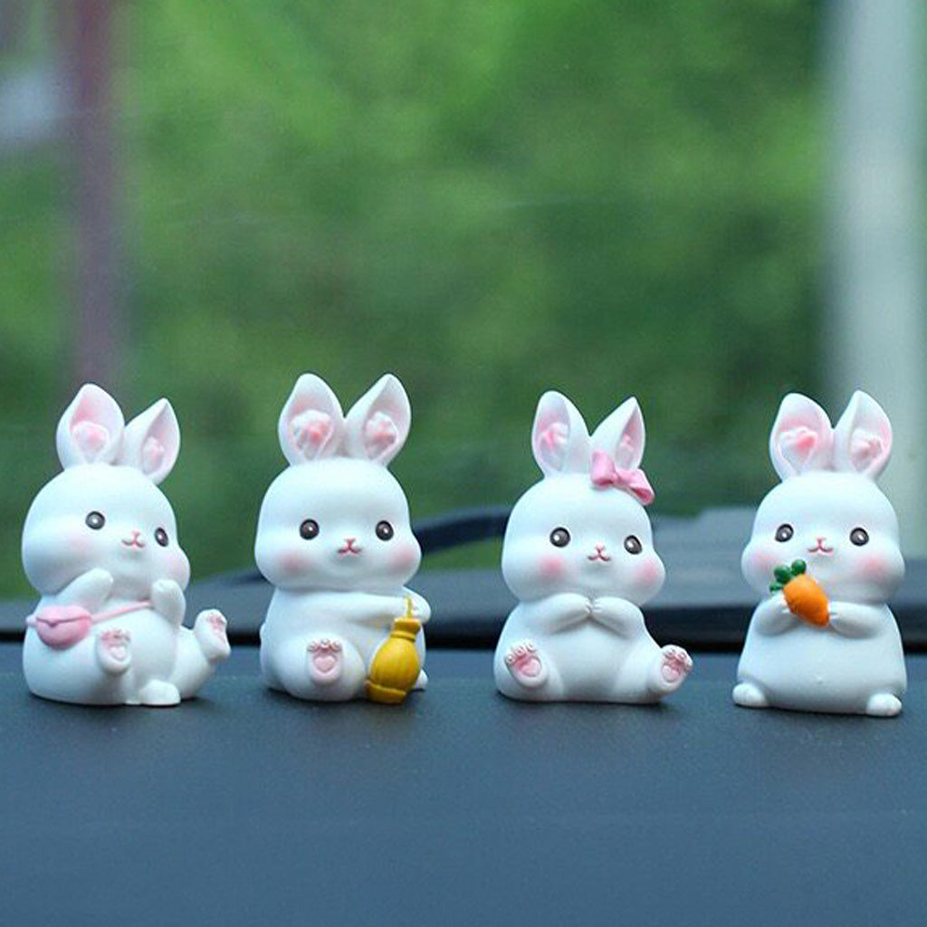 Easter Kawaii Bunny Figurine Set – Symbol of Hope & Renewal | Zen Ara Grove