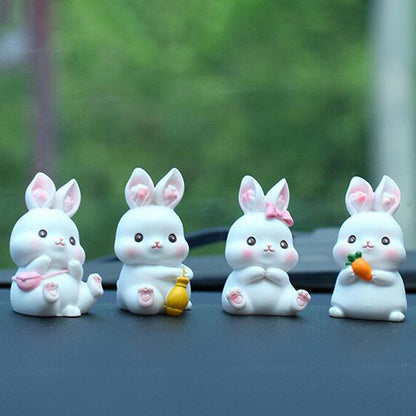 Easter Kawaii Bunny Figurine Set – Symbol of Hope & Renewal | Zen Ara Grove