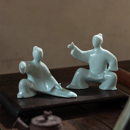 Ceramic Tai Chi Kung Fu Sculpture – The Art of Yin and Yang | Zen Ara Grove