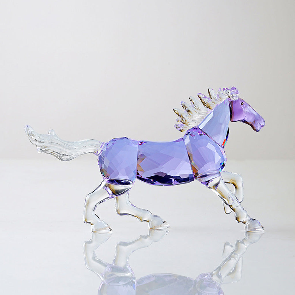 Galloping Crystal Glass Horse Figurine – A Symbol of Freedom and Power | Zen Ara Grove