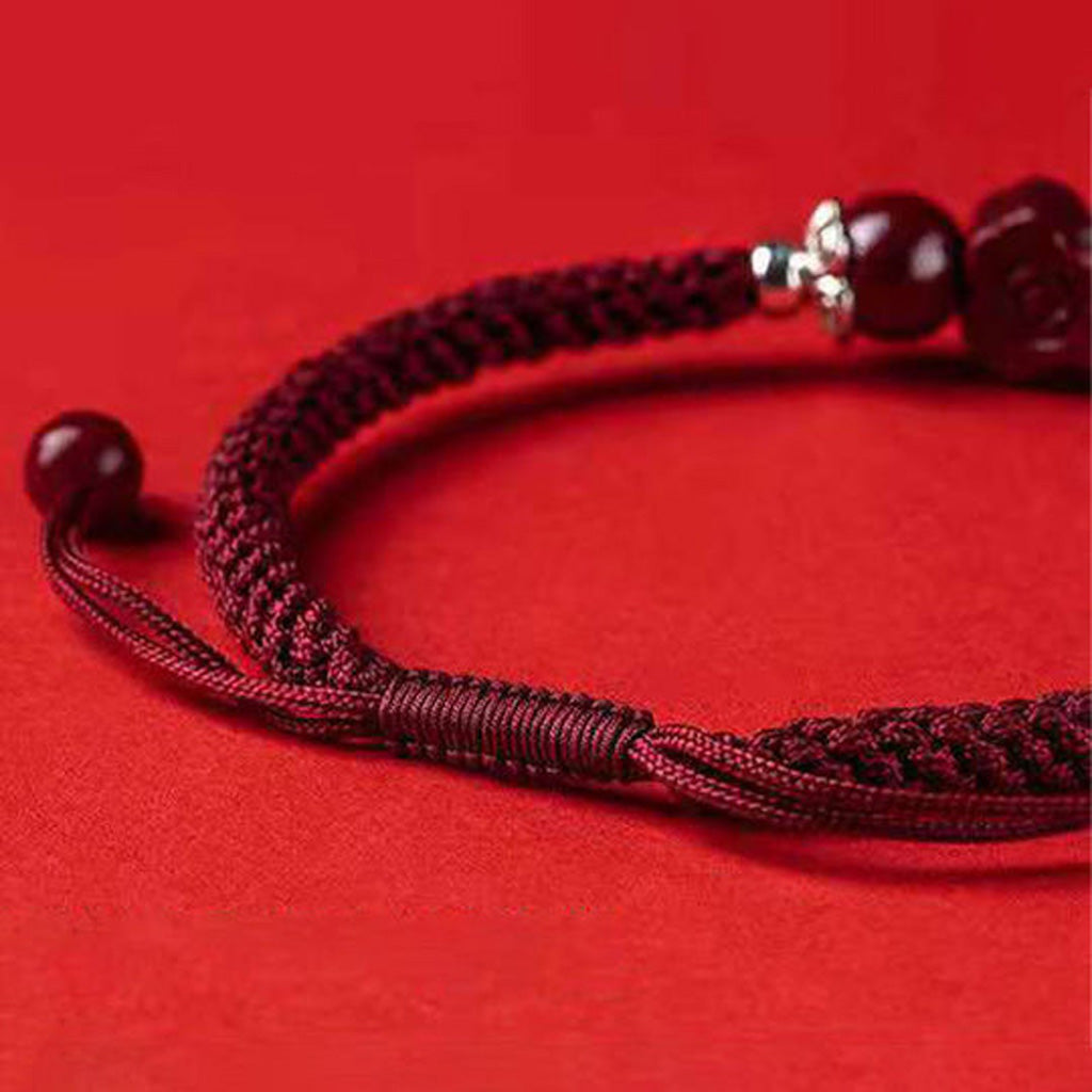 Handmade Pixiu Cinnabar Bracelet for Wealth Good Luck and Protection | Zen Ara Grove