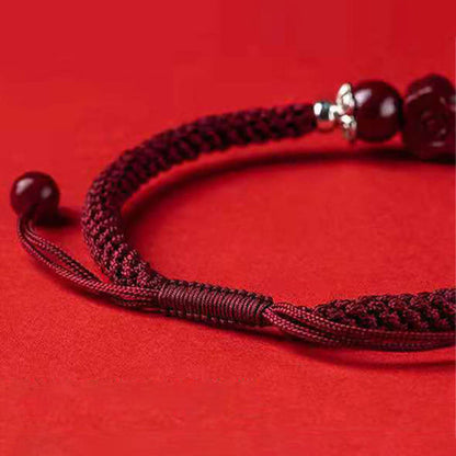 Handmade Pixiu Cinnabar Bracelet for Wealth Good Luck and Protection | Zen Ara Grove