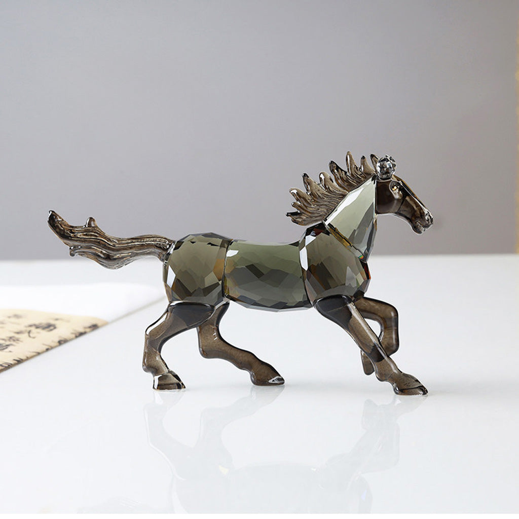 Galloping Crystal Glass Horse Figurine – A Symbol of Freedom and Power | Zen Ara Grove
