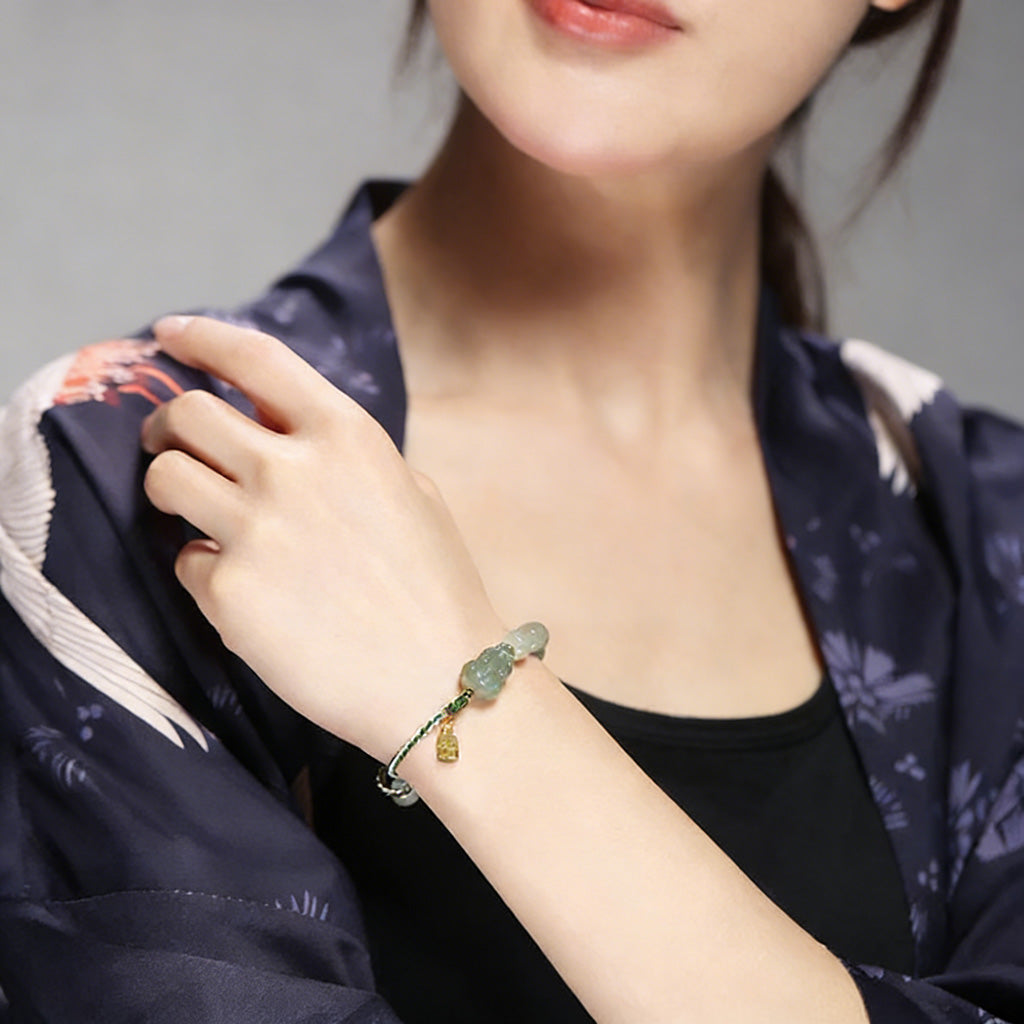 Hand‑Carved Jade Pixiu Bracelet — Meaning of Prosperity| Zen Ara Grove