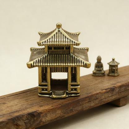 Limited Time Offer · Handcrafted Brass Miniature Pavilion Set – Symbol of Serenity and Wisdom | Zen Ara Grove