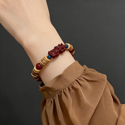 Limited Time Offer · Coconut Shell & Cinnabar Pixiu Layered Bracelet Set – Charm of Prosperity | Zen Ara Grove