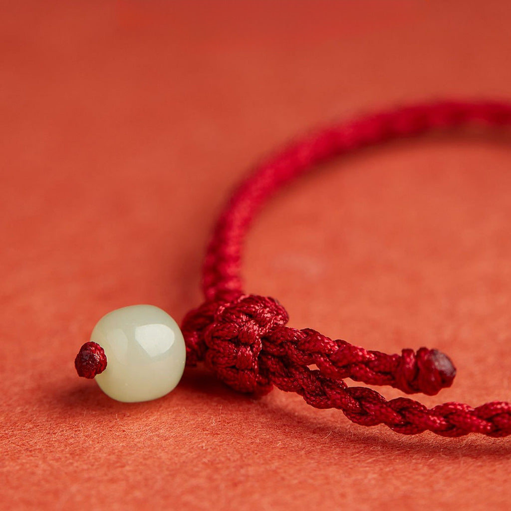 Adjustable Braided Peace Buckle Bracelet with Lotus Charm — Protection & Renewal