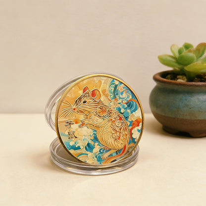 Colorful 12 Zodiac Challenge Coin Collection – Fortune & Harmony | Zen Ara Grove