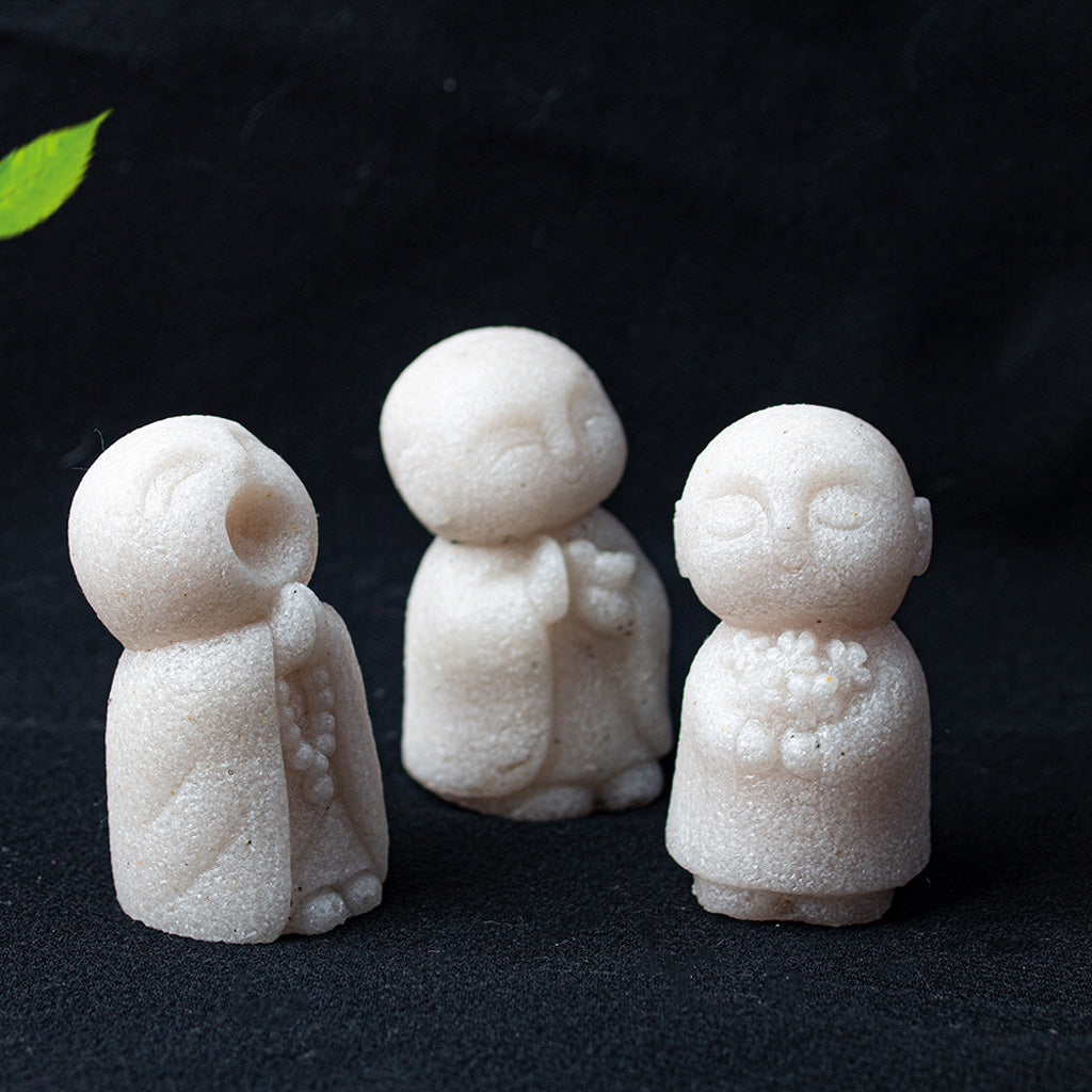 Quartz Buddha Figurine Set · Symbols of Guidance, Protection & Compassion | Zen Ara Grove