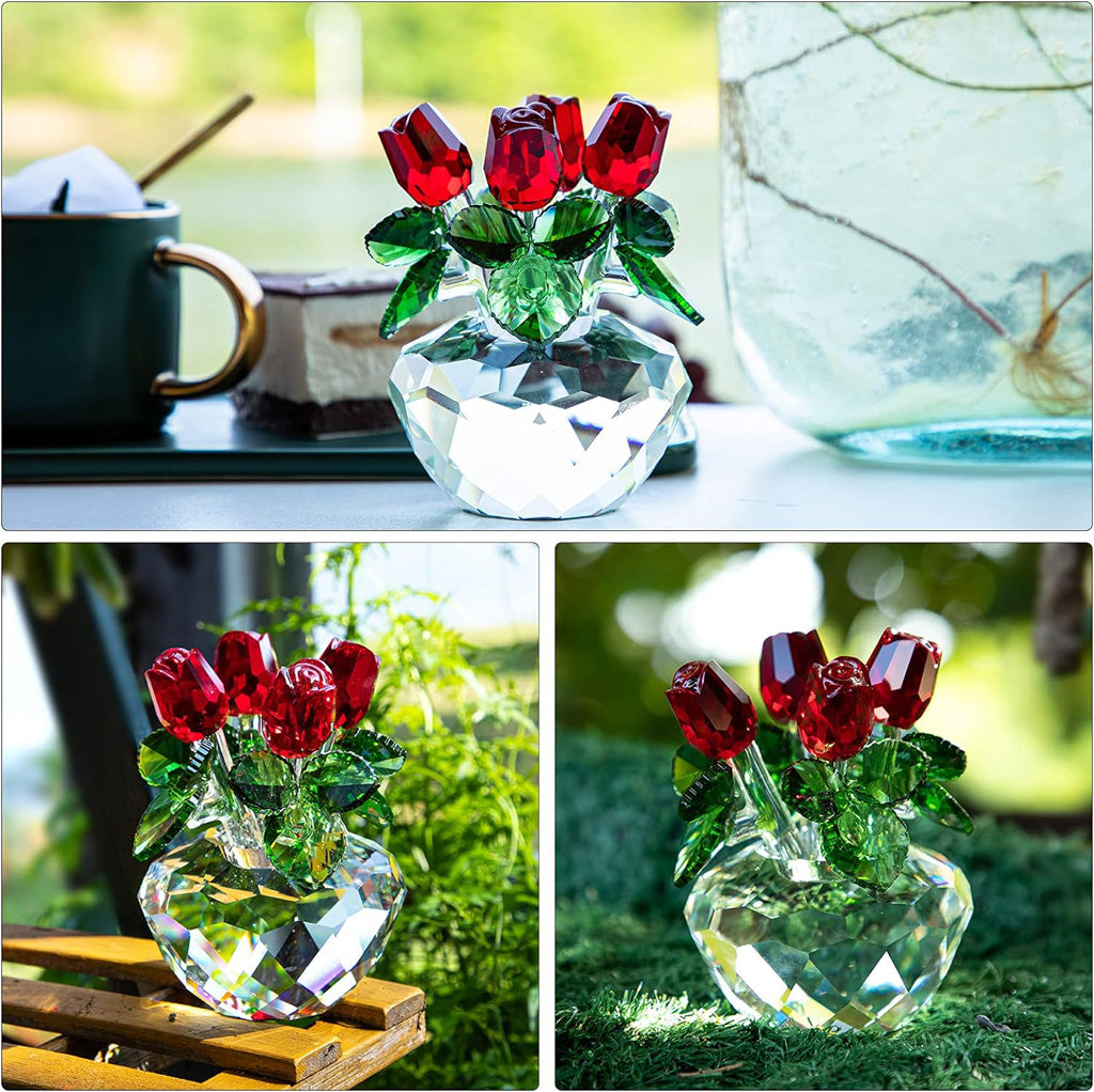 Eternal Bloom Crystal Glass Rose – A Timeless Symbol of Love | Zen Ara Grove