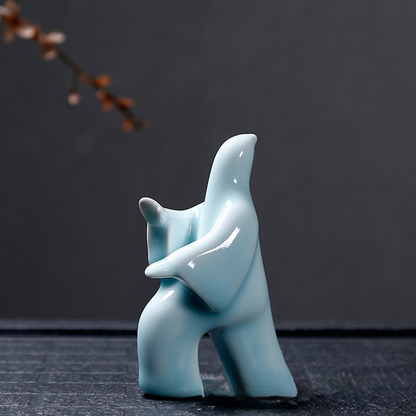 Tai Chi Celadon Figurine – Handcrafted Martial Arts Decor | Zen Ara Grove