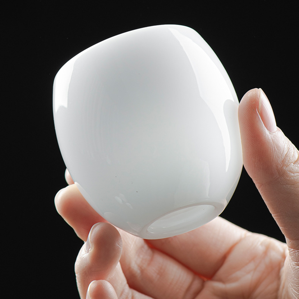 Handmade Ice Jade Egg-Shaped Porcelain Teacup – A Vessel for Clarity, Balance, and Joy | Zen Ara Grove