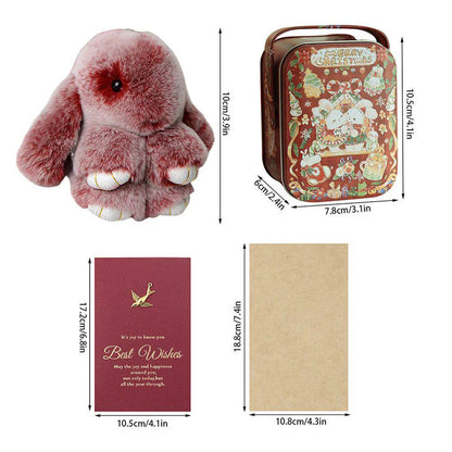 Fluffy Bunny Keychain – Symbol of Warm Blessing | Zen Ara Grove