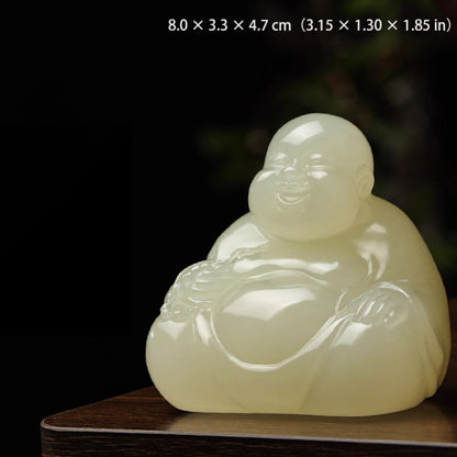 Handcrafted Jade Buddha Figurine – Minimalist Meditation Sculpture | Zen Ara Grove