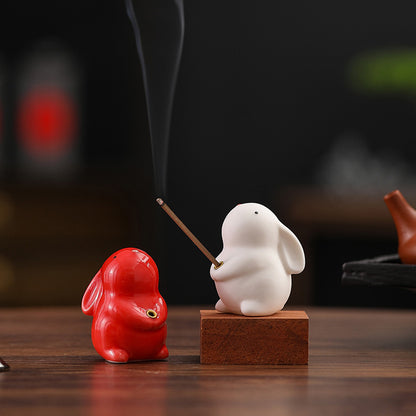 Cute Ceramic Bunny Incense Holder – Playful & Functional Décor Piece | Zen Ara Grove