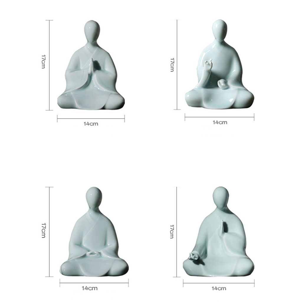 Handcrafted Ceramic Faceless Buddha Mudra Figurines – Embodying Zen Wisdom & Peace | Zen Ara Grove