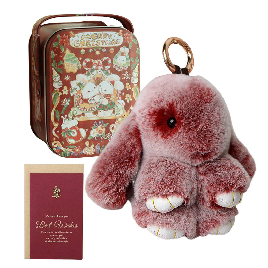 Fluffy Bunny Keychain – Symbol of Warm Blessing | Zen Ara Grove