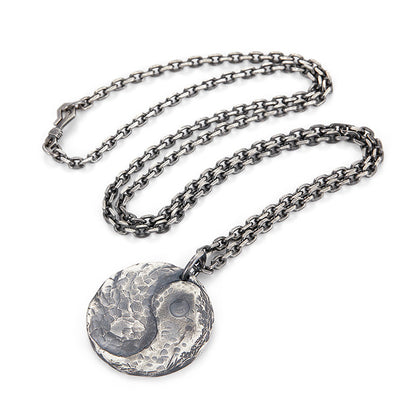 99 Pure Silver Taiji Pendant Necklace – Symbol of Balance & Inner Harmony | Zen Ara Grove