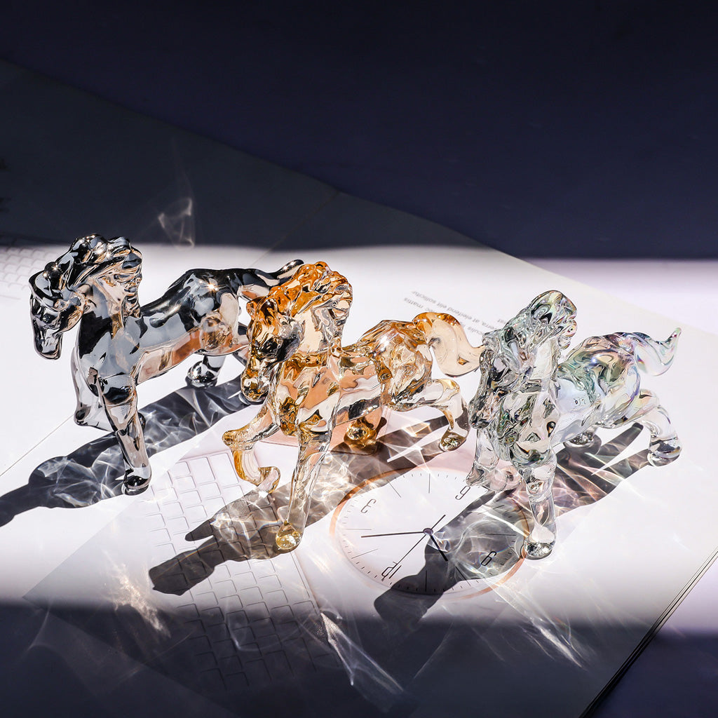 Handcrafted Crystal Glass Horse Ornament – Capturing Movement, Spirit, and Balance | Zen Ara Grove