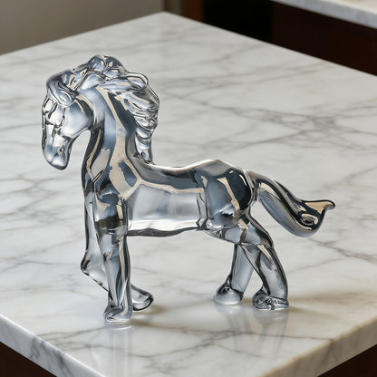 Handcrafted Crystal Glass Horse Ornament – Capturing Movement, Spirit, and Balance | Zen Ara Grove