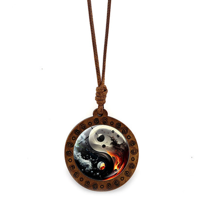 Limited Time Offer · Yin-Yang Galaxy Wood Necklace – Balance & Harmony | Zen Ara Grove