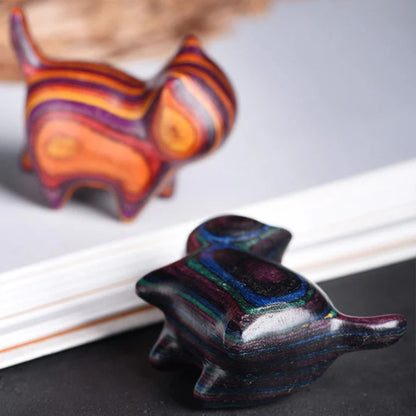 TODAY ONLY! Mini Cat Kitten Colorful Wooden Cute Pet Decoration | Zen Ara Grove