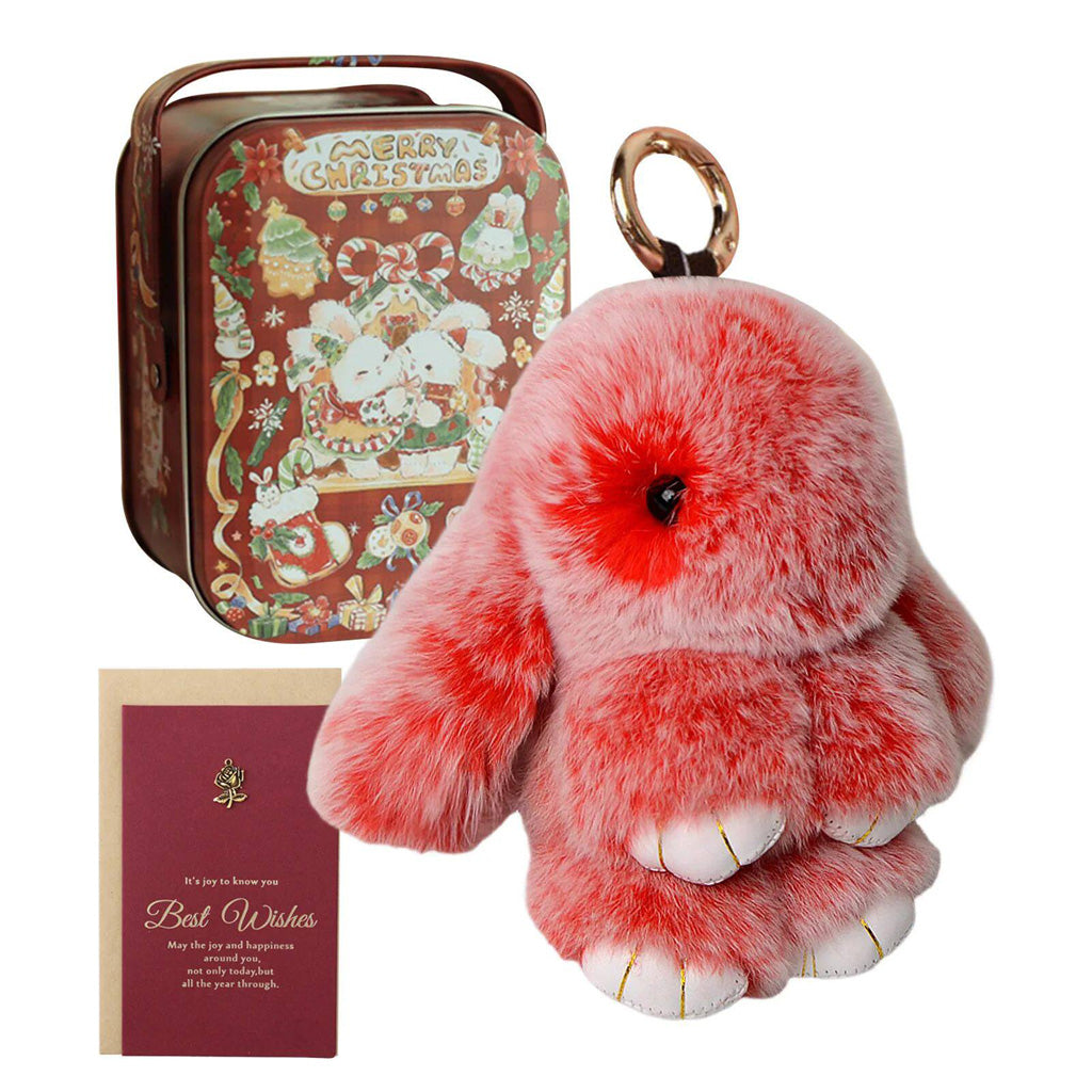 Fluffy Bunny Keychain – Symbol of Warm Blessing | Zen Ara Grove