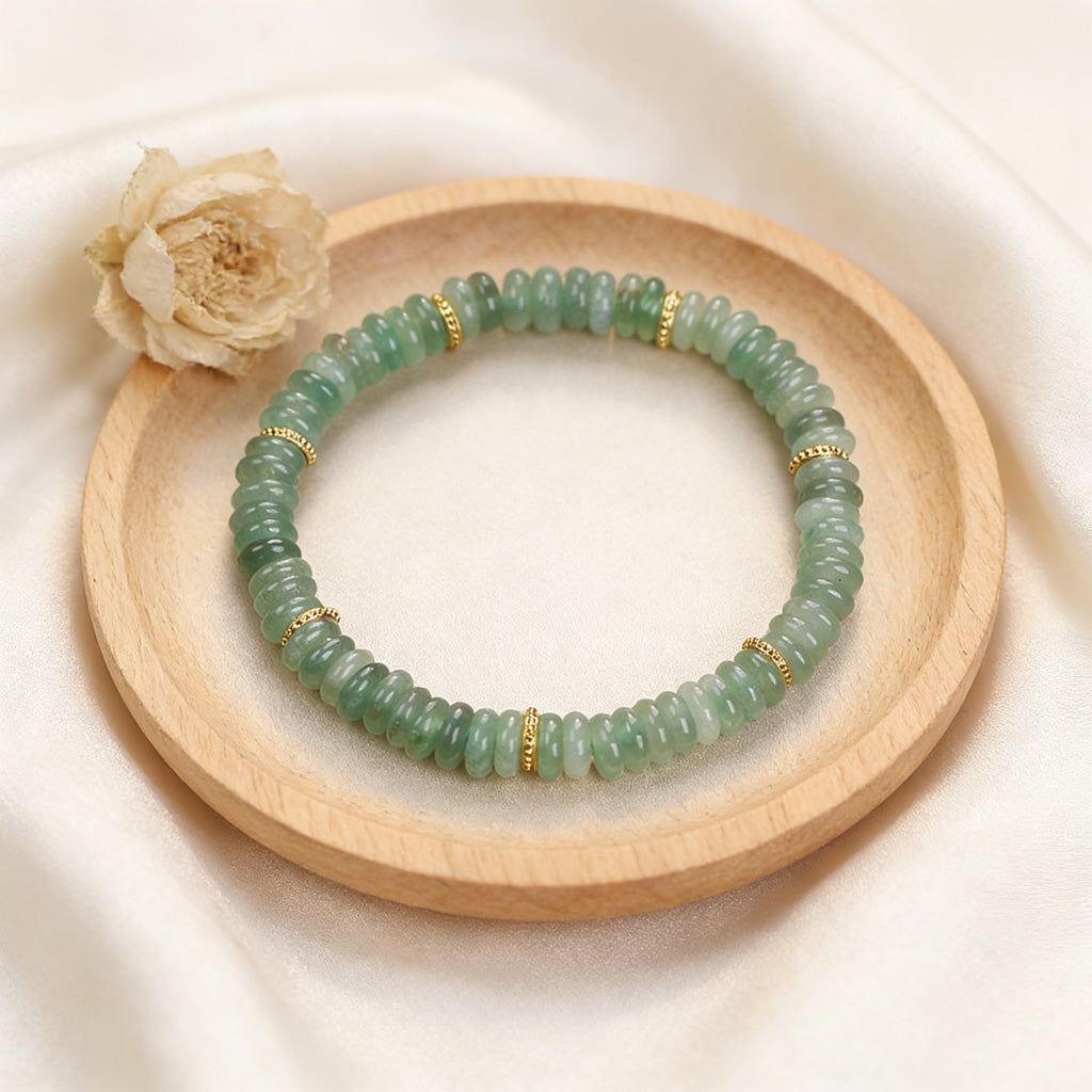 Natural Aventurine Abacus Bead Bracelet – A Symbol of Prosperity and Balance | Zen Ara Grove