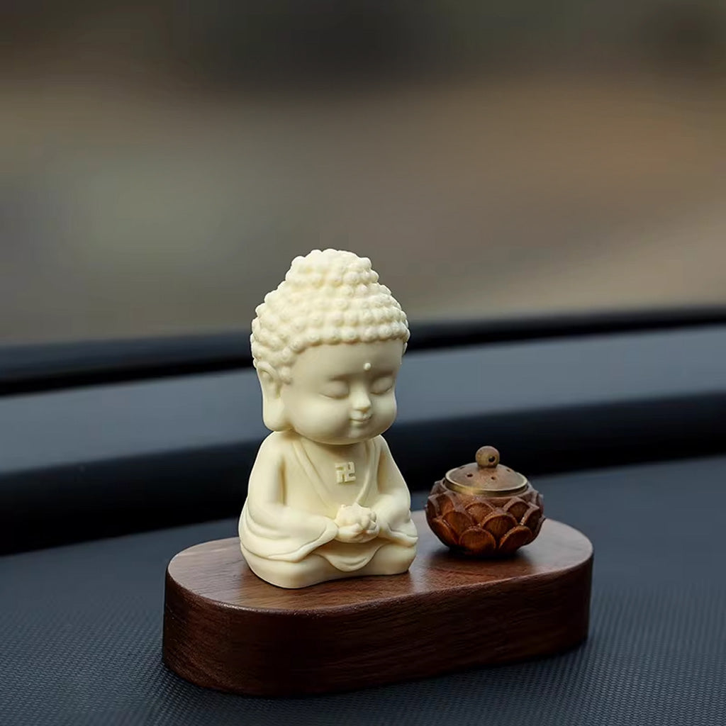 Tagua Nut Buddha Figurine – Hand‑Carved Symbol of Peace | Zen Ara Grove