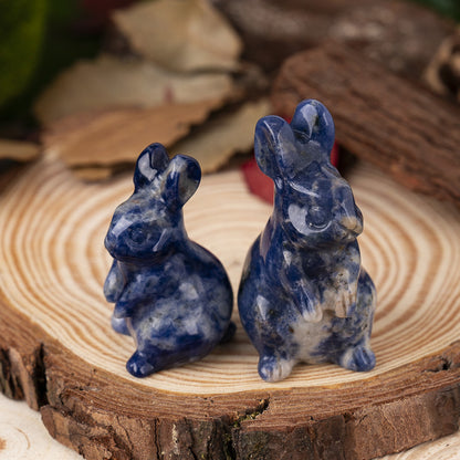 Hand‑Carved Natural Crystal Bunny – Brings Calm Energy and Joy | Zen Ara Grove