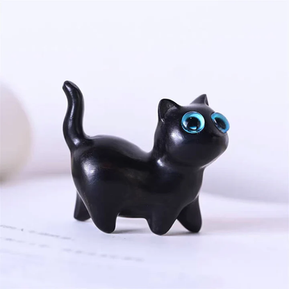 Green Sandalwood Small Leaf Red Sandalwood Cute Cat Animals Soothing Peace Decoration