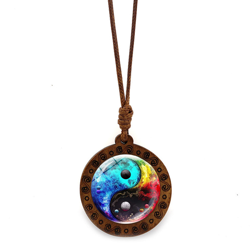 Limited Time Offer · Yin-Yang Galaxy Wood Necklace – Balance & Harmony | Zen Ara Grove