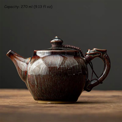 Handcrafted Kiln‑Change Ceramic Teacup with Zodiac Animal Motifs for Good Fortune | Zen Ara Grove