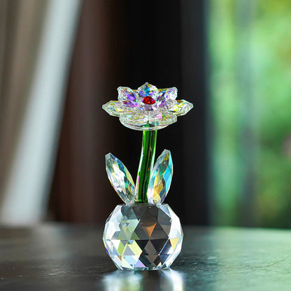 Crystal Glass Sunflower – Blooming with Rainbow Light and Endless Warmth | Zen Ara Grove
