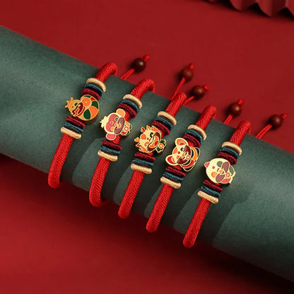 S925 Sterling Silver Chinese Zodiac Red String Bracelet – Handwoven Adjustable Lucky Charm | Zen Ara Grove
