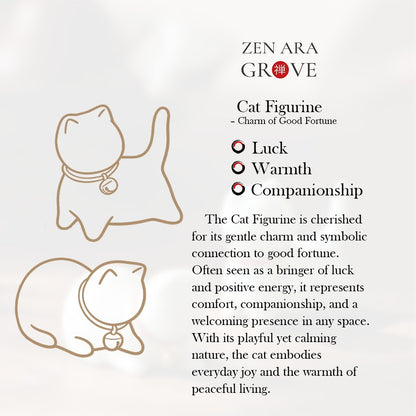 Mini Small Cute Cat Tea Pet Ceramic Home Desk Figurine Decoration | Zen Ara Grove