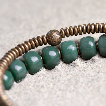 Vintage Ethnic Green Bodhi Root Bracelet | Zen Ara Grove