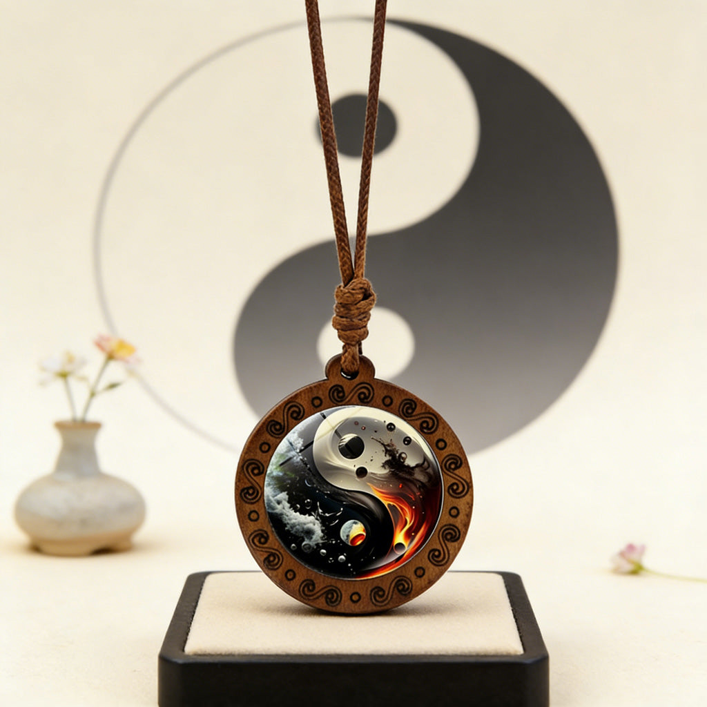 Limited Time Offer · Yin-Yang Galaxy Wood Necklace – Balance & Harmony | Zen Ara Grove