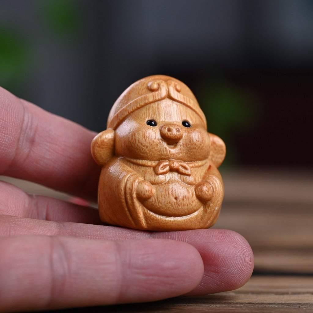 Monkey King Sun Wukong & Three Companions Cypress Wood Figurines | Zen Ara Grove