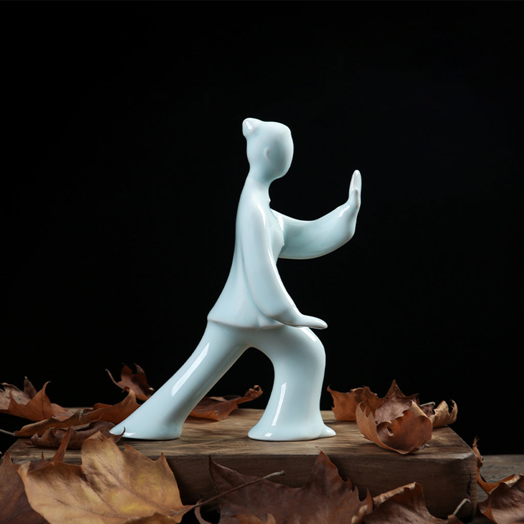 Kung Fu Tai Chi Master Ceramic Figurine | Zen Ara Grove