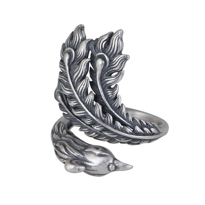 S925 Phoenix Silver Ring – Symbol of Rebirth & Nobility | Zen Ara Grove