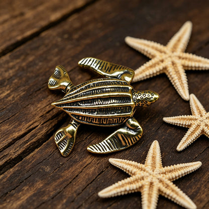 Handcrafted Brass Sea Turtle Figurine – A Symbol of Longevity and Protection | Zen Ara Grove