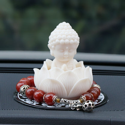 Handmade Golden Lotus Buddha Figurine – Symbol of Serenity, Wisdom & Inner Peace | Zen Ara Grove